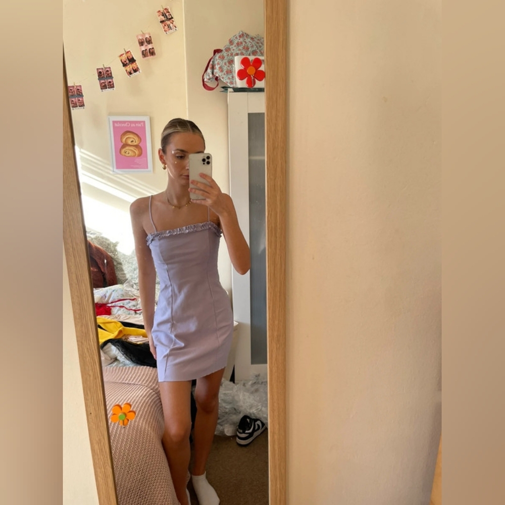 Urban Outfitters Lavender Frill mini dress